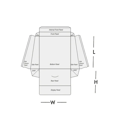 double wall display lid template