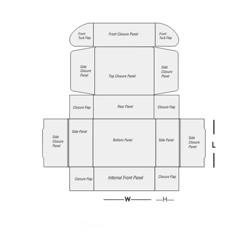 double wall tuck front boxes template