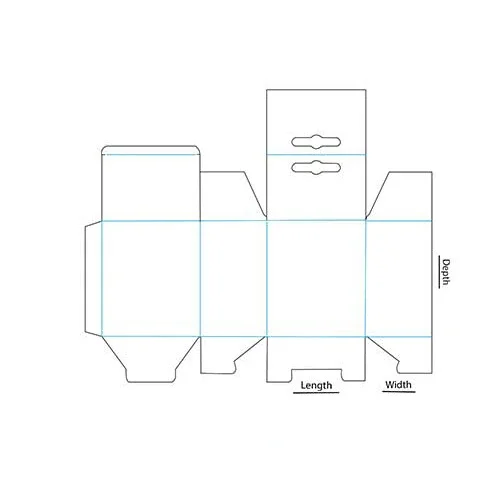 five panel hanger dieline