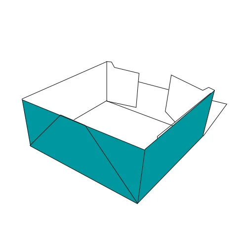 four corner tray printing