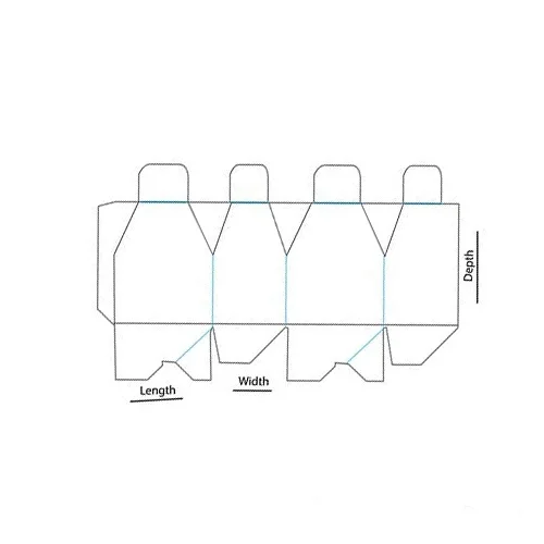 square box with ladder top template