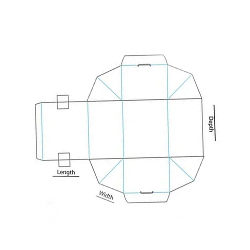 tuck with bellow dust flap lock template